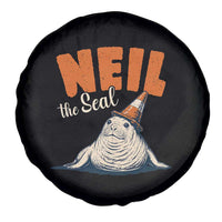 Vintage Neil the Seal Wearing Traffic Cone Hat Meme Spare Tire Cover Cute Retro Viral Chaotic Southern Elephant Seal
