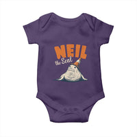 Vintage Neil the Seal Wearing Traffic Cone Hat Meme Baby Onesie Cute Retro Viral Chaotic Southern Elephant Seal