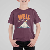 Vintage Neil the Seal Wearing Traffic Cone Hat Meme T Shirt For Kid Cute Retro Viral Chaotic Southern Elephant Seal
