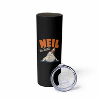 Vintage Neil the Seal Wearing Traffic Cone Hat Meme Skinny Tumbler Cute Retro Viral Chaotic Southern Elephant Seal