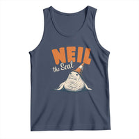 Vintage Neil the Seal Wearing Traffic Cone Hat Meme Tank Top Cute Retro Viral Chaotic Southern Elephant Seal