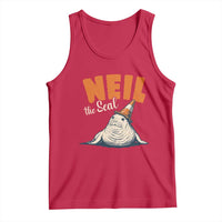 Vintage Neil the Seal Wearing Traffic Cone Hat Meme Tank Top Cute Retro Viral Chaotic Southern Elephant Seal