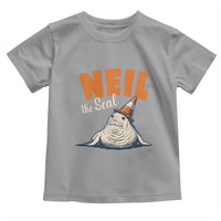 Vintage Neil the Seal Wearing Traffic Cone Hat Meme Toddler T Shirt Cute Retro Viral Chaotic Southern Elephant Seal