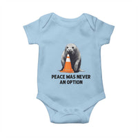 Funny Neil the Seal Peace Was Never An Option Meme Baby Onesie Chaotic Southern Elephant Seal Traffic Cone