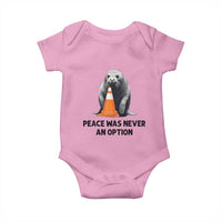 Funny Neil the Seal Peace Was Never An Option Meme Baby Onesie Chaotic Southern Elephant Seal Traffic Cone
