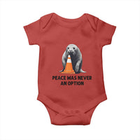 Funny Neil the Seal Peace Was Never An Option Meme Baby Onesie Chaotic Southern Elephant Seal Traffic Cone