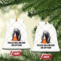 Funny Neil the Seal Peace Was Never An Option Meme Ceramic Ornament Chaotic Southern Elephant Seal Traffic Cone