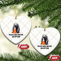 Funny Neil the Seal Peace Was Never An Option Meme Ceramic Ornament Chaotic Southern Elephant Seal Traffic Cone