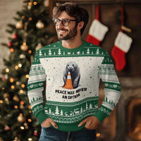 Funny Neil the Seal Peace Was Never An Option Meme Ugly Christmas Sweater Chaotic Southern Elephant Seal Traffic Cone