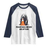 Funny Neil the Seal Peace Was Never An Option Meme Raglan Shirt Chaotic Southern Elephant Seal Traffic Cone