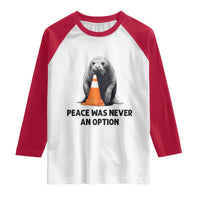 Funny Neil the Seal Peace Was Never An Option Meme Raglan Shirt Chaotic Southern Elephant Seal Traffic Cone