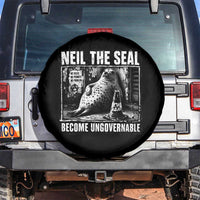 Punk Rock Neil the Seal Become Ungovernable Poster Style Spare Tire Cover Funny Viral Chaotic Elephant Seal Traffic Cone Meme