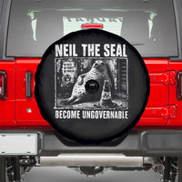 Punk Rock Neil the Seal Become Ungovernable Poster Style Spare Tire Cover Funny Viral Chaotic Elephant Seal Traffic Cone Meme
