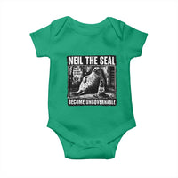 Punk Rock Neil the Seal Become Ungovernable Poster Style Baby Onesie Funny Viral Chaotic Elephant Seal Traffic Cone Meme