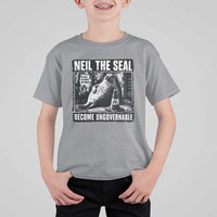 Punk Rock Neil the Seal Become Ungovernable Poster Style T Shirt For Kid Funny Viral Chaotic Elephant Seal Traffic Cone Meme