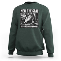 Punk Rock Neil the Seal Become Ungovernable Poster Style Sweatshirt Funny Viral Chaotic Elephant Seal Traffic Cone Meme