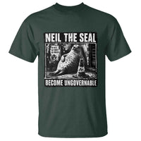 Punk Rock Neil the Seal Become Ungovernable Poster Style T Shirt Funny Viral Chaotic Elephant Seal Traffic Cone Meme