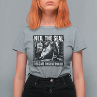 Punk Rock Neil the Seal Become Ungovernable Poster Style T Shirt For Women Funny Viral Chaotic Elephant Seal Traffic Cone Meme