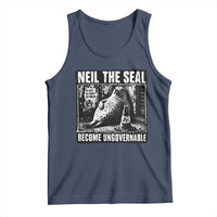 Punk Rock Neil the Seal Become Ungovernable Poster Style Tank Top Funny Viral Chaotic Elephant Seal Traffic Cone Meme