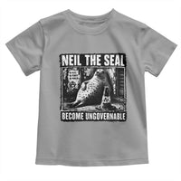 Punk Rock Neil the Seal Become Ungovernable Poster Style Toddler T Shirt Funny Viral Chaotic Elephant Seal Traffic Cone Meme