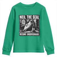 Punk Rock Neil the Seal Become Ungovernable Poster Style Youth Sweatshirt Funny Viral Chaotic Elephant Seal Traffic Cone Meme