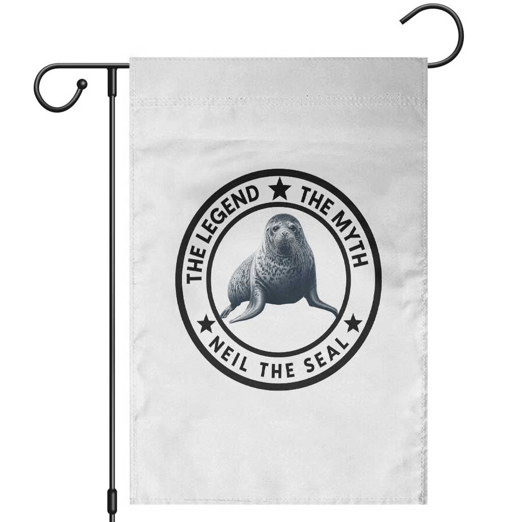 The Legend The Myth Neil The Seal Emblem Graphic Garden Flag Funny Viral Southern Elephant Seal Meme