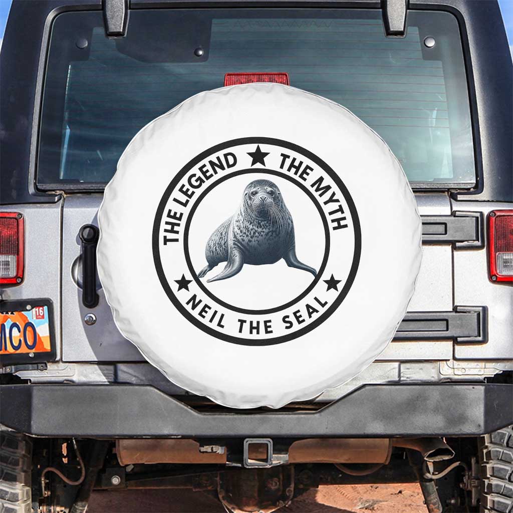 The Legend The Myth Neil The Seal Emblem Graphic Spare Tire Cover Funny Viral Southern Elephant Seal Meme