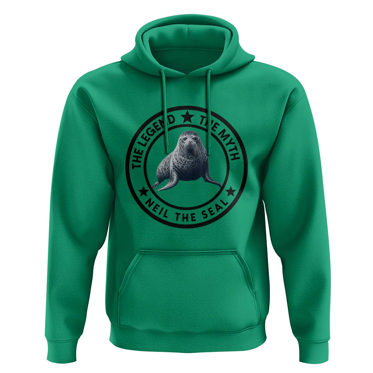 The Legend The Myth Neil The Seal Emblem Graphic Hoodie Funny Viral Southern Elephant Seal Meme