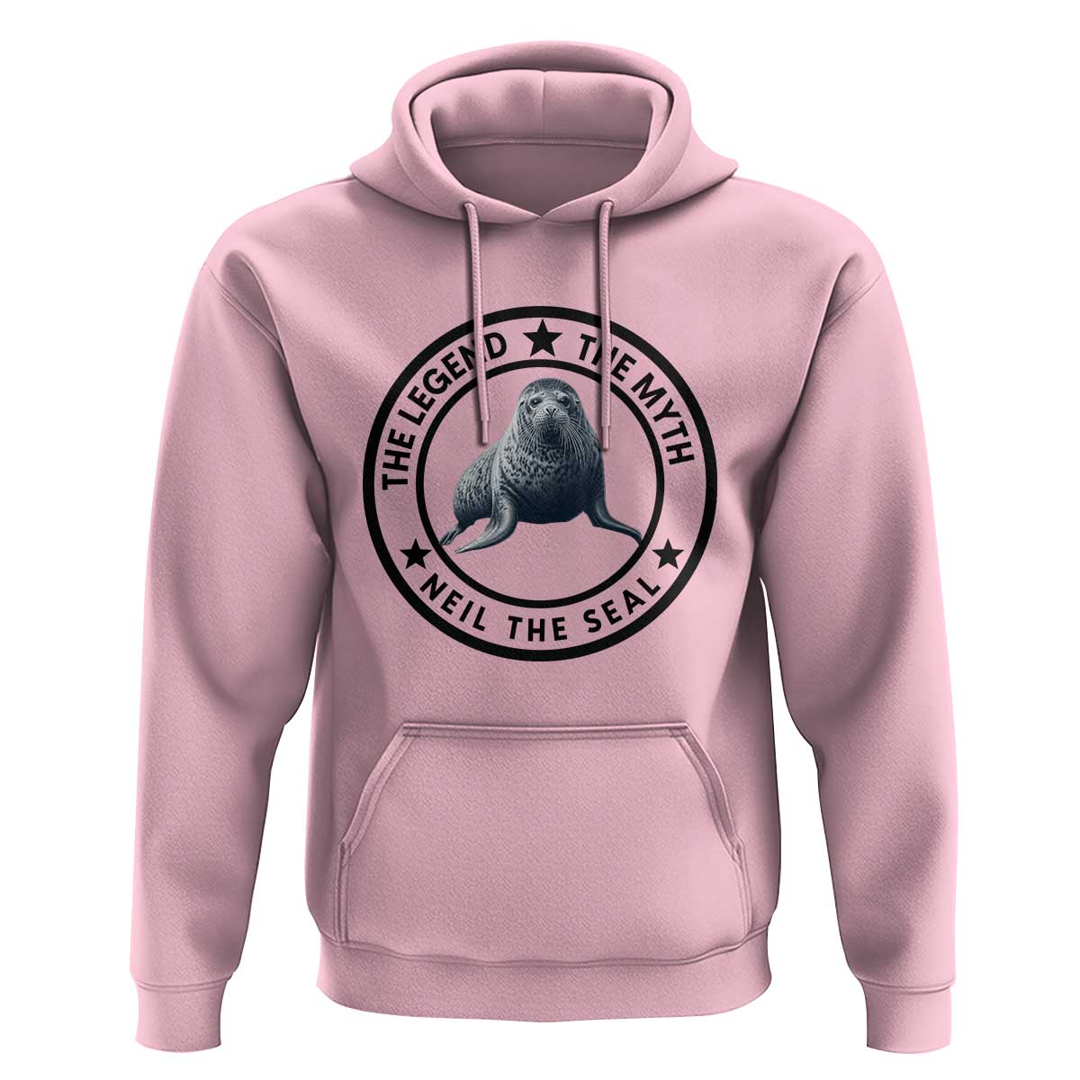 The Legend The Myth Neil The Seal Emblem Graphic Hoodie Funny Viral Southern Elephant Seal Meme