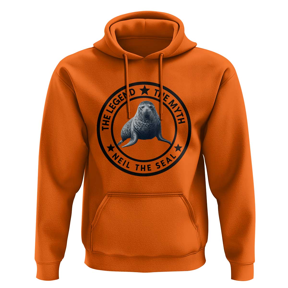 The Legend The Myth Neil The Seal Emblem Graphic Hoodie Funny Viral Southern Elephant Seal Meme