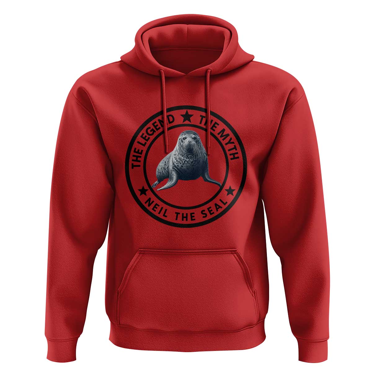 The Legend The Myth Neil The Seal Emblem Graphic Hoodie Funny Viral Southern Elephant Seal Meme