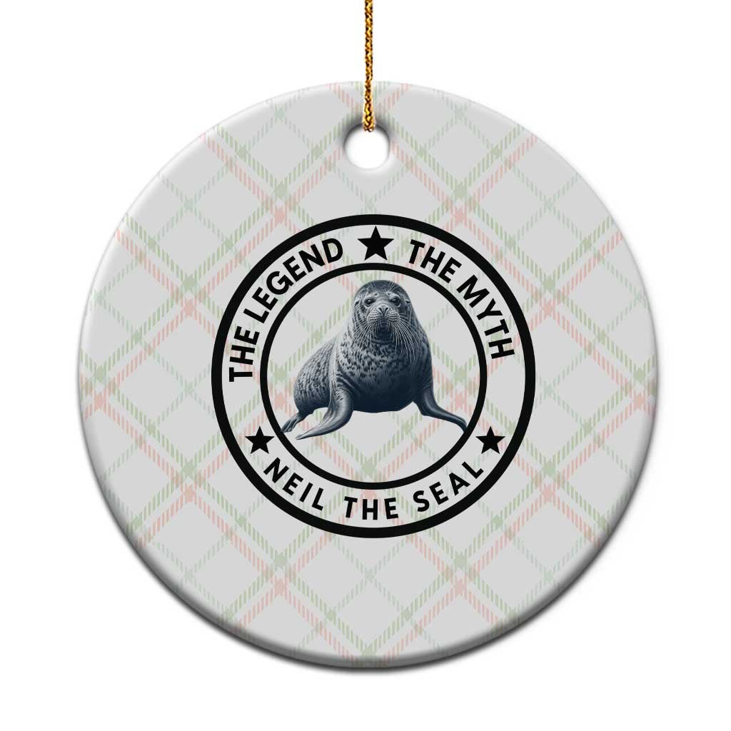 The Legend The Myth Neil The Seal Emblem Graphic Ceramic Ornament Funny Viral Southern Elephant Seal Meme