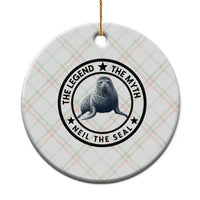 The Legend The Myth Neil The Seal Emblem Graphic Ceramic Ornament Funny Viral Southern Elephant Seal Meme