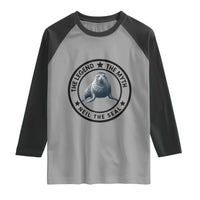 The Legend The Myth Neil The Seal Emblem Graphic Raglan Shirt Funny Viral Southern Elephant Seal Meme