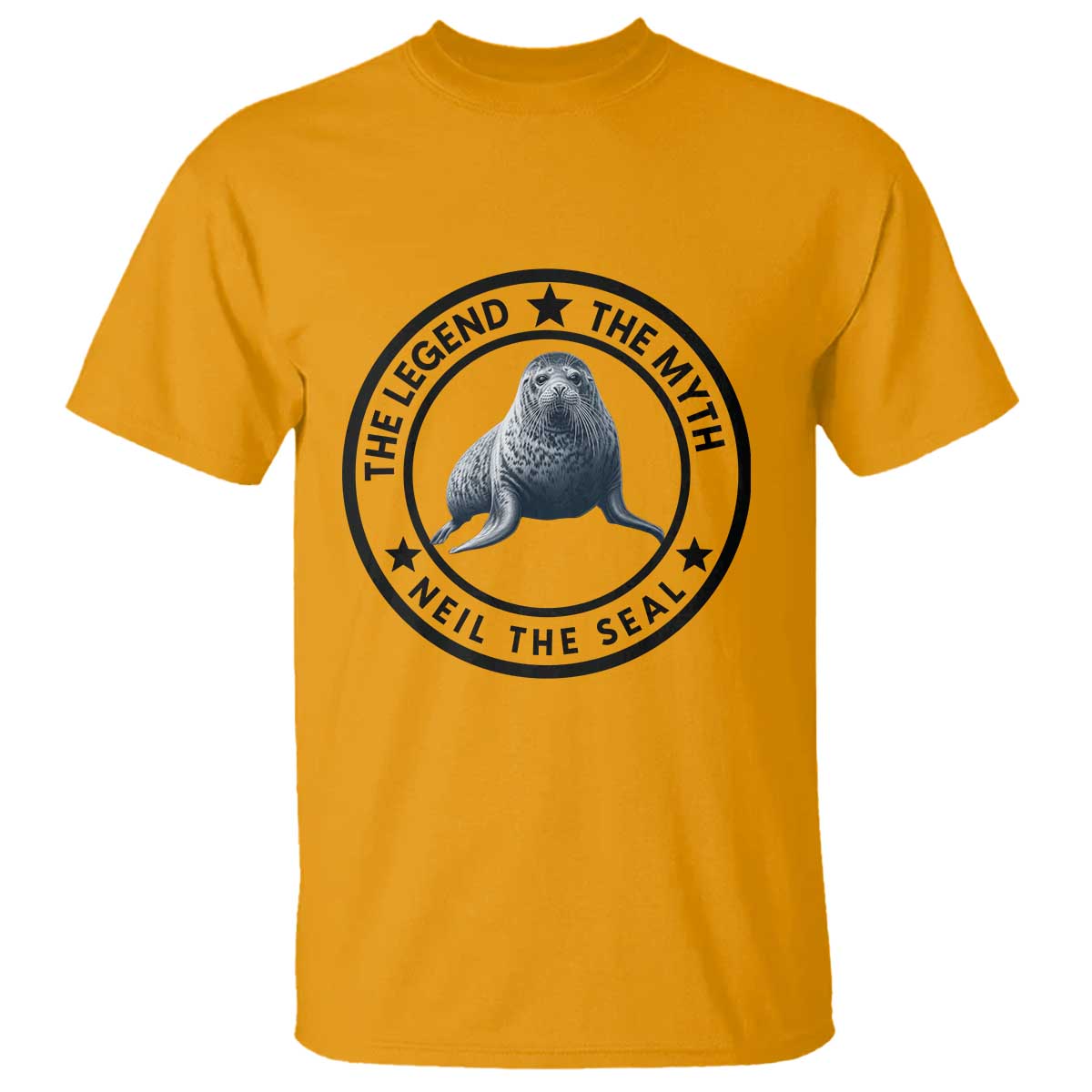 The Legend The Myth Neil The Seal Emblem Graphic T Shirt Funny Viral Southern Elephant Seal Meme