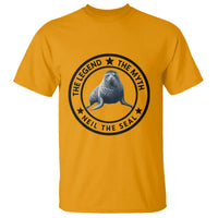 The Legend The Myth Neil The Seal Emblem Graphic T Shirt Funny Viral Southern Elephant Seal Meme