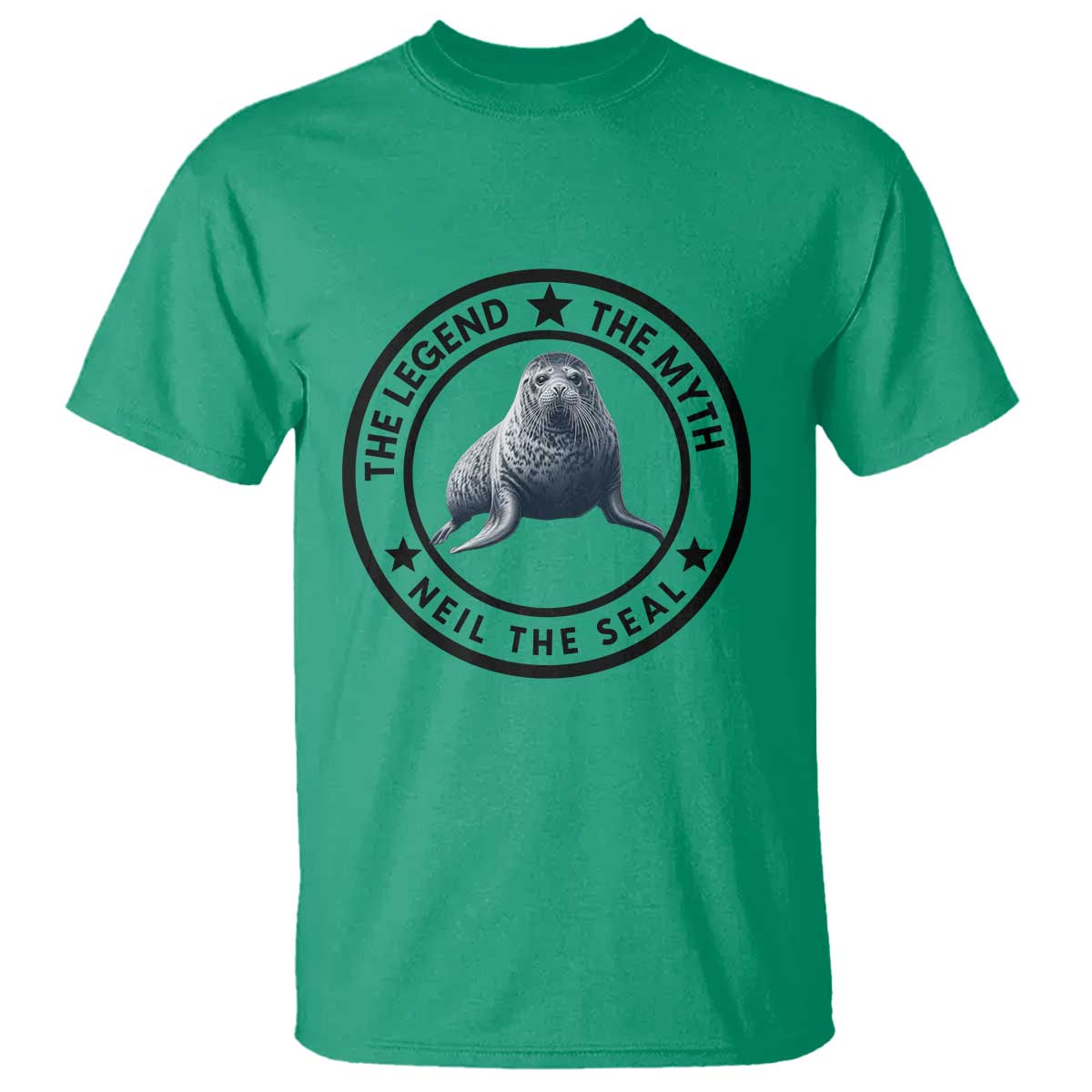 The Legend The Myth Neil The Seal Emblem Graphic T Shirt Funny Viral Southern Elephant Seal Meme