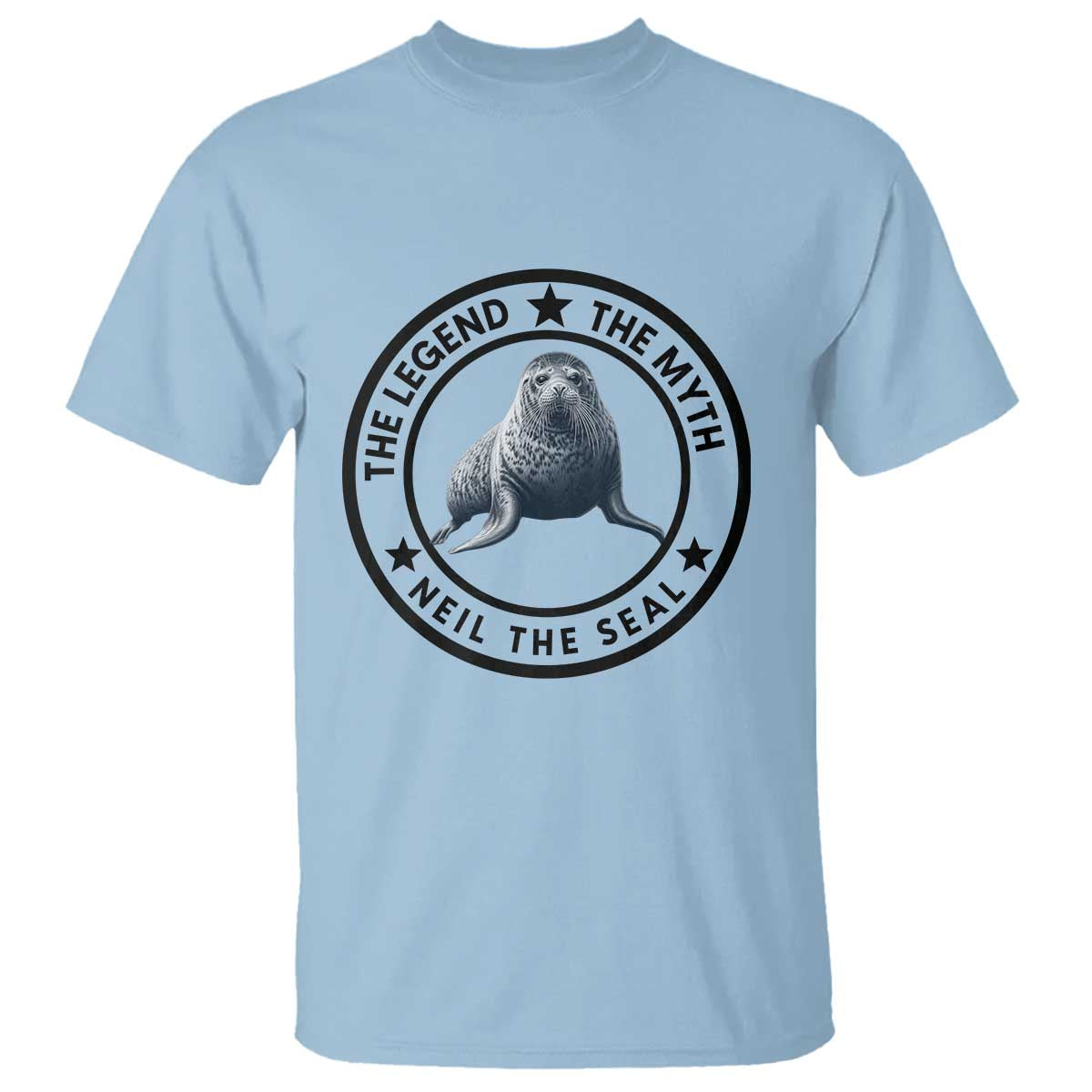 The Legend The Myth Neil The Seal Emblem Graphic T Shirt Funny Viral Southern Elephant Seal Meme