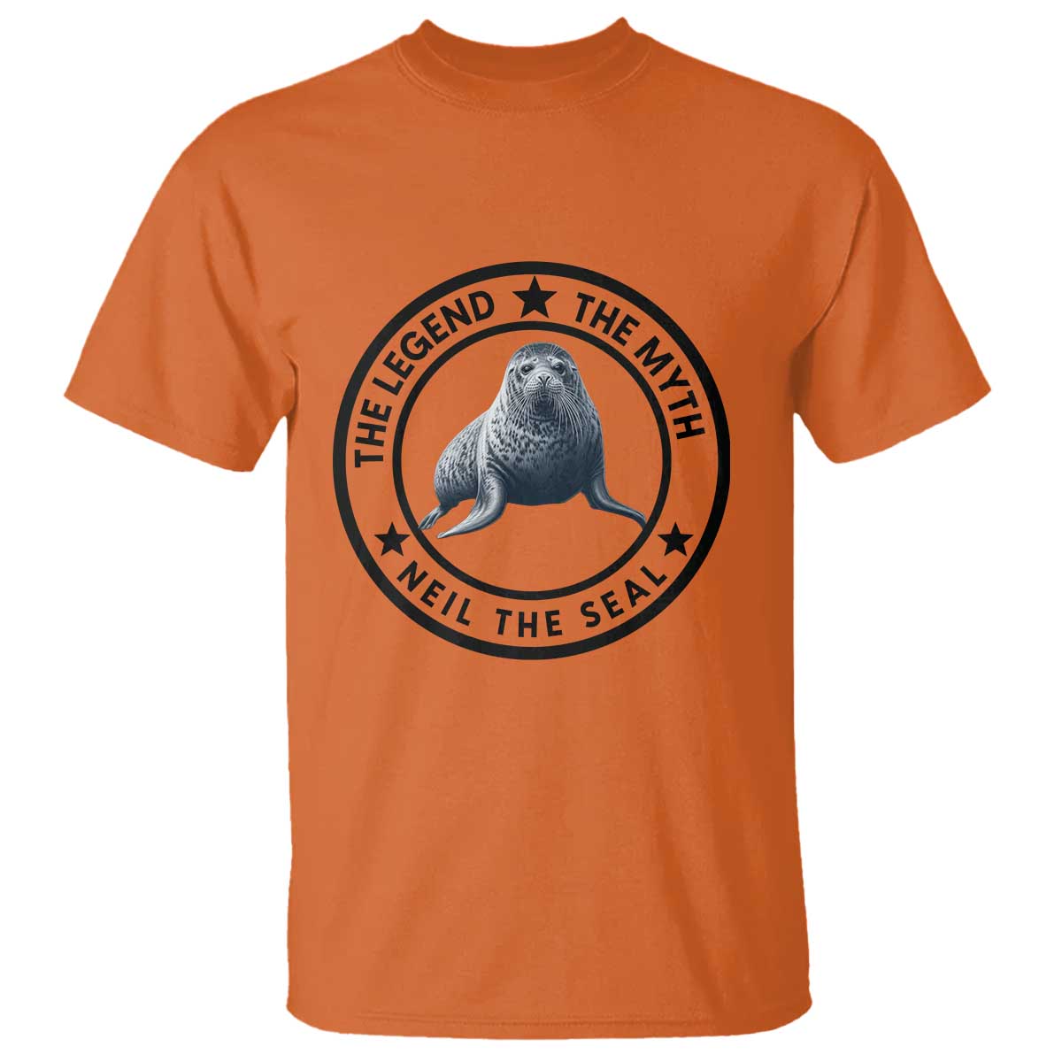 The Legend The Myth Neil The Seal Emblem Graphic T Shirt Funny Viral Southern Elephant Seal Meme