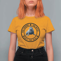 The Legend The Myth Neil The Seal Emblem Graphic T Shirt For Women Funny Viral Southern Elephant Seal Meme