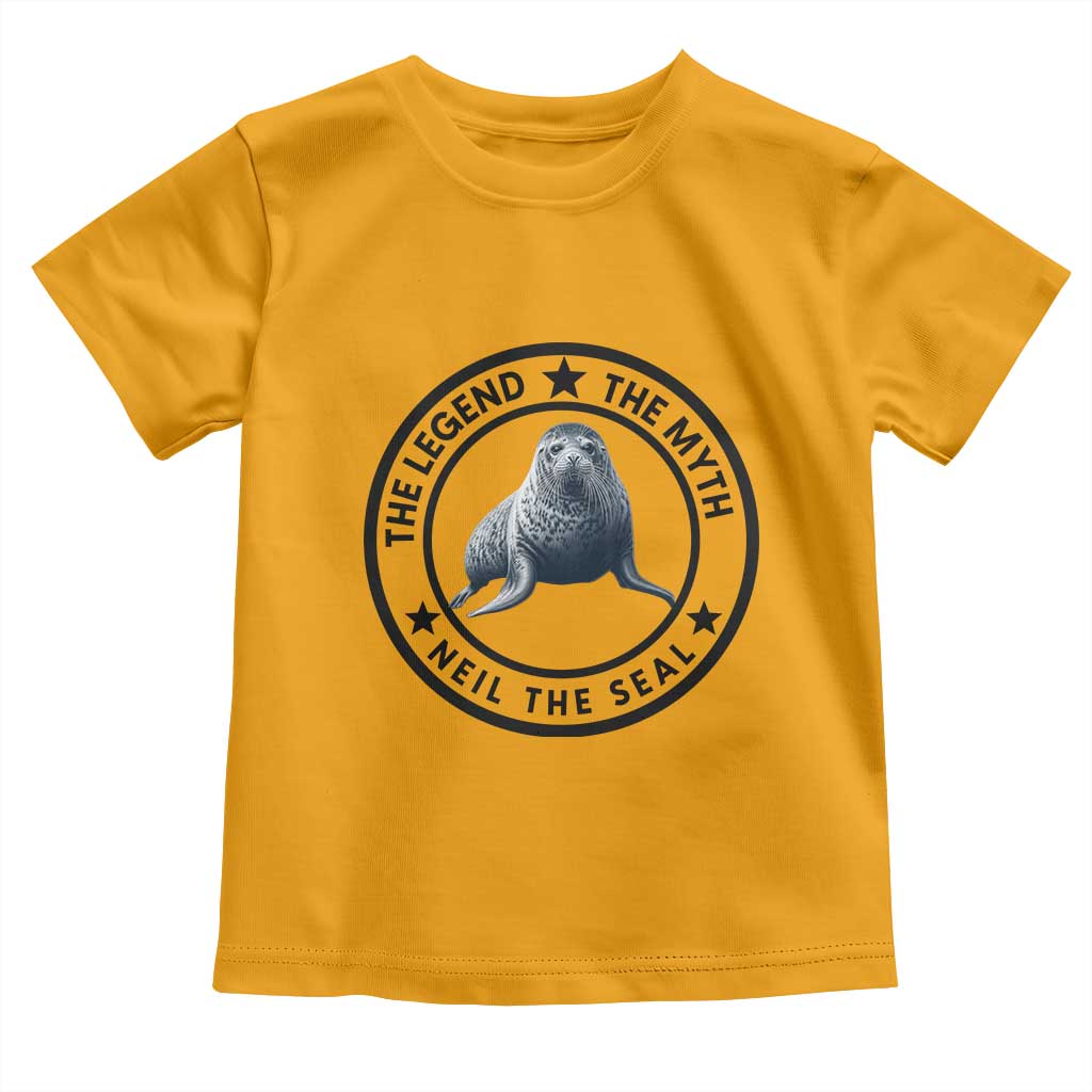 The Legend The Myth Neil The Seal Emblem Graphic Toddler T Shirt Funny Viral Southern Elephant Seal Meme