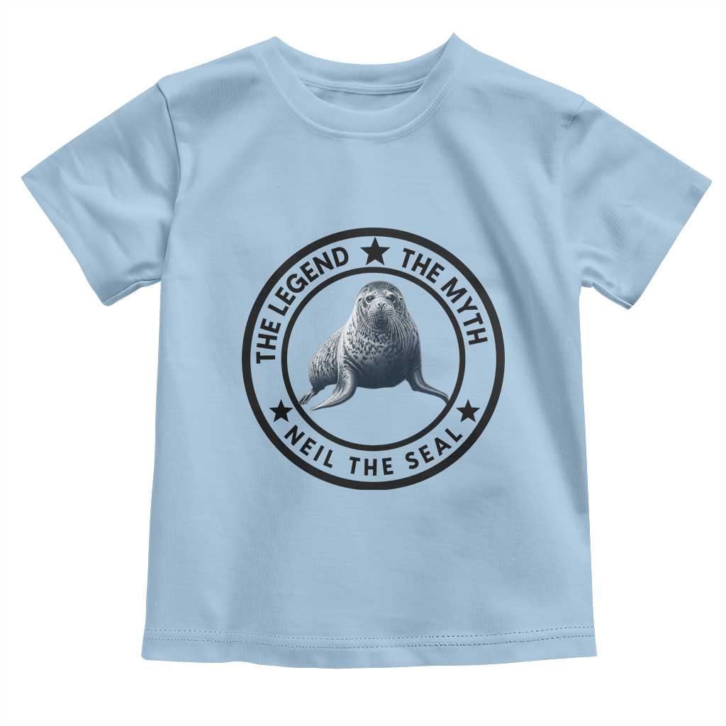 The Legend The Myth Neil The Seal Emblem Graphic Toddler T Shirt Funny Viral Southern Elephant Seal Meme