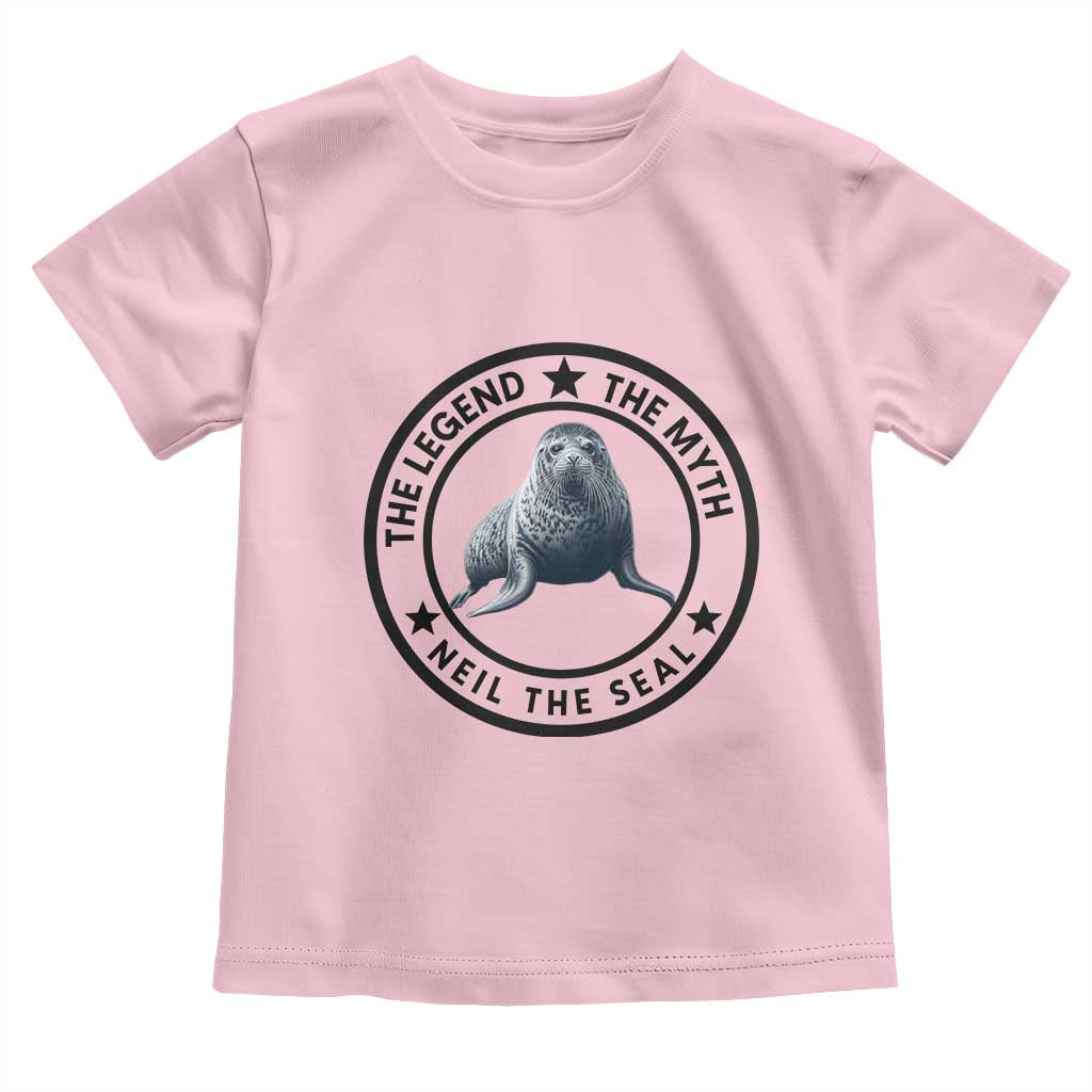 The Legend The Myth Neil The Seal Emblem Graphic Toddler T Shirt Funny Viral Southern Elephant Seal Meme