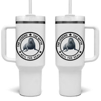 The Legend The Myth Neil The Seal Emblem Graphic Tumbler With Handle Funny Viral Southern Elephant Seal Meme