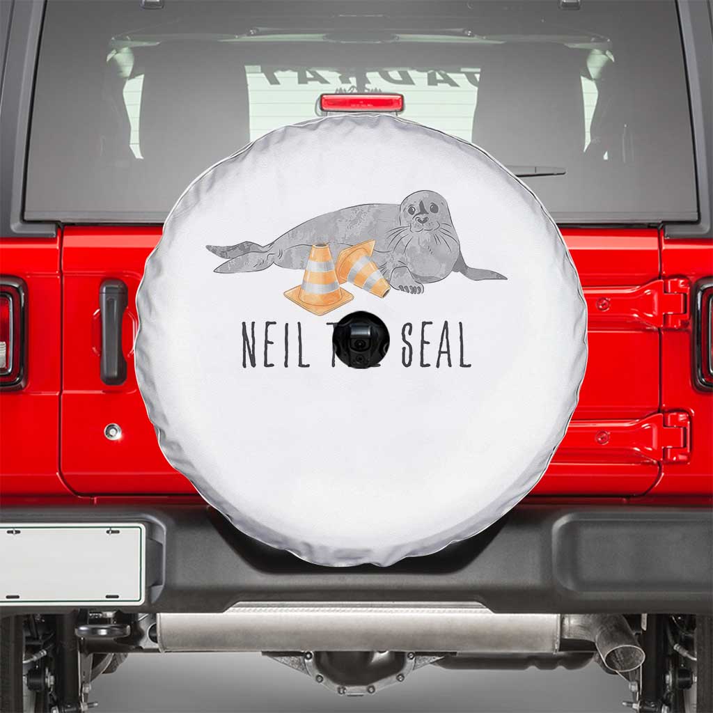 Cute Neil the Seal Traffic Cone Meme Spare Tire Cover Funny Viral Chaotic Southern Elephant Seal
