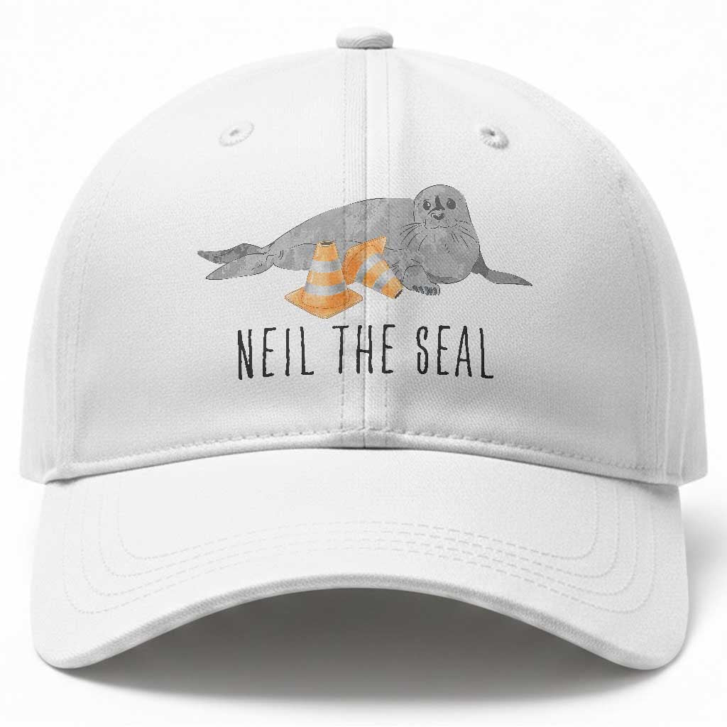 Cute Neil the Seal Traffic Cone Meme Baseball Cap Funny Viral Chaotic Southern Elephant Seal