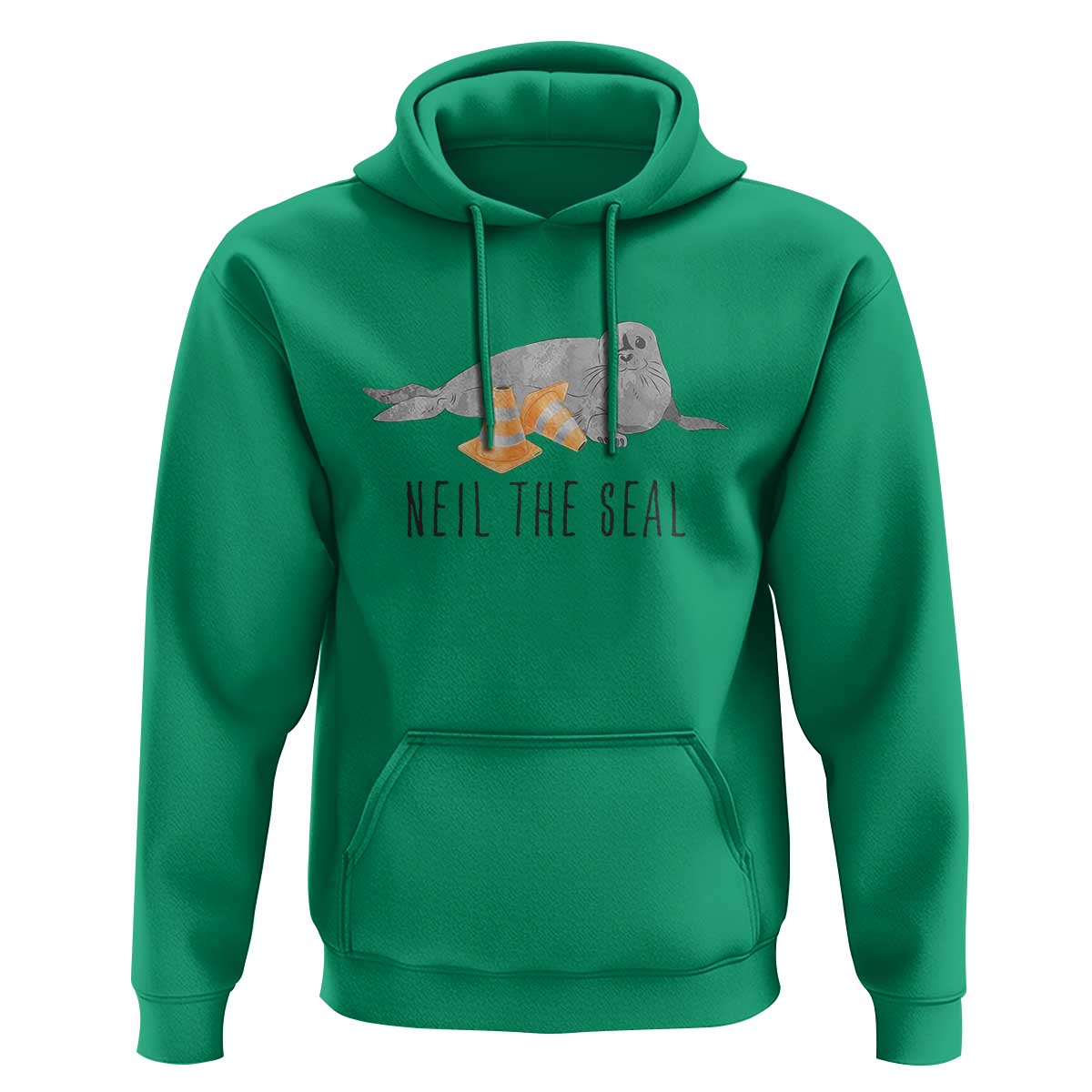 Cute Neil the Seal Traffic Cone Meme Hoodie Funny Viral Chaotic Southern Elephant Seal