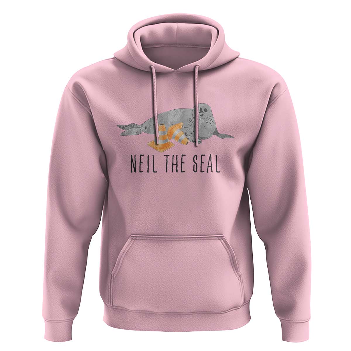 Cute Neil the Seal Traffic Cone Meme Hoodie Funny Viral Chaotic Southern Elephant Seal