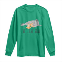 Cute Neil the Seal Traffic Cone Meme Long Sleeve Shirt Funny Viral Chaotic Southern Elephant Seal
