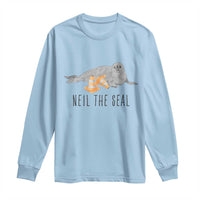 Cute Neil the Seal Traffic Cone Meme Long Sleeve Shirt Funny Viral Chaotic Southern Elephant Seal